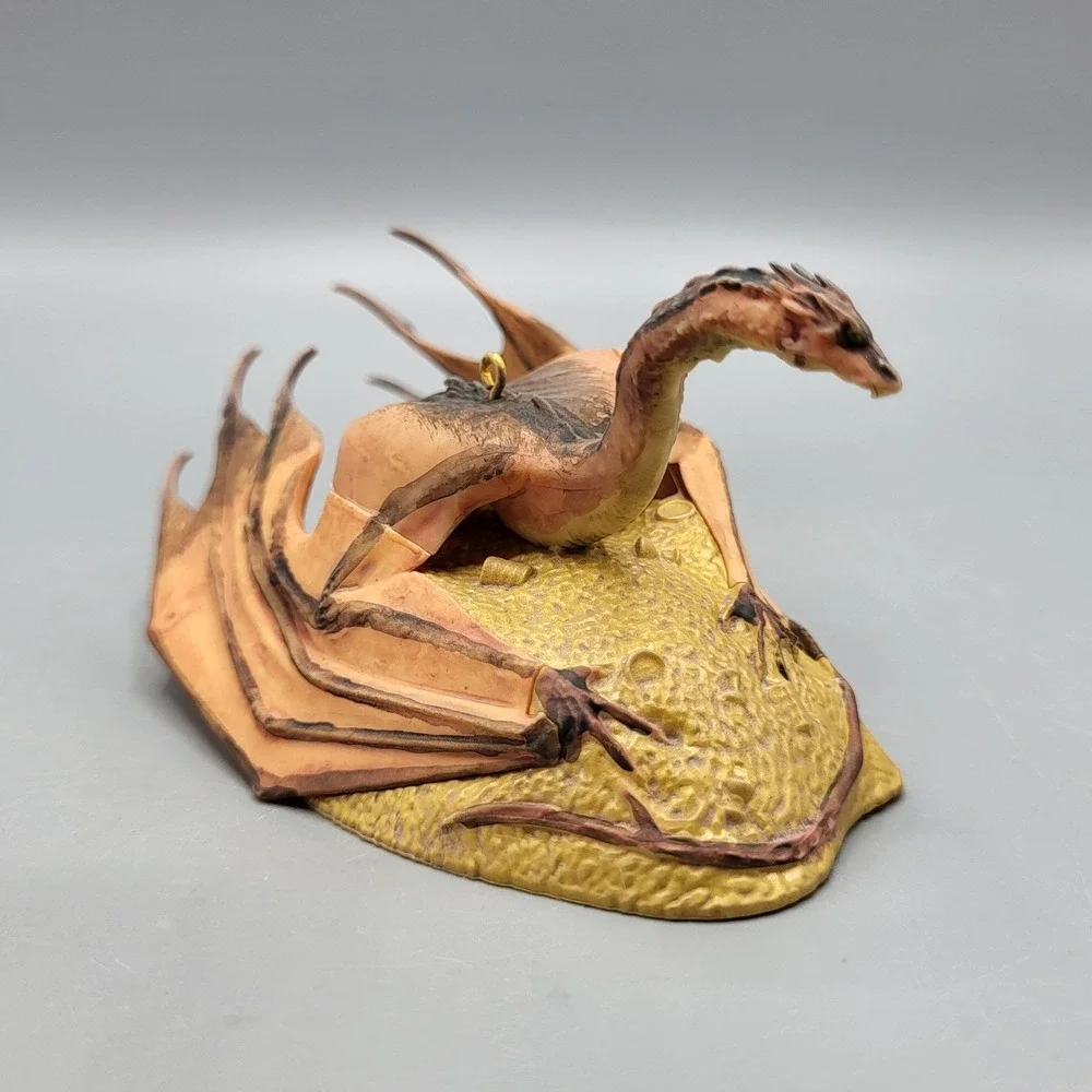 Hallmark Smaug Awakens Ornament The Hobbit Desolation of Smaug Gold Holiday
